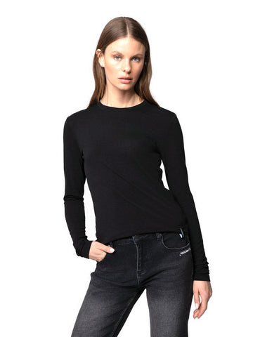 Hinnominate Maglia Paricollo In Prima Lana - Maglieria Donna - Nero