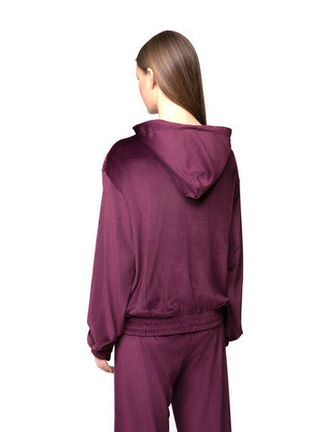 Hinnominate Felpa Cappuccio In Ciniglia - Felpe Donna - Bordeaux