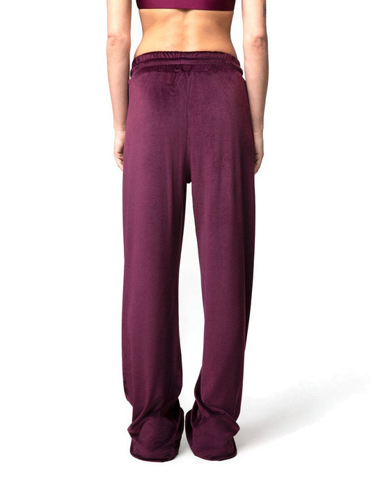 Hinnominate Pantalone Dritto In Ciniglia - Pantaloni Donna - Bordeaux