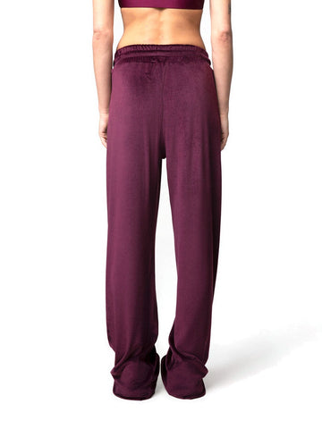 Hinnominate Pantalone Dritto In Ciniglia - Pantaloni Donna - Bordeaux