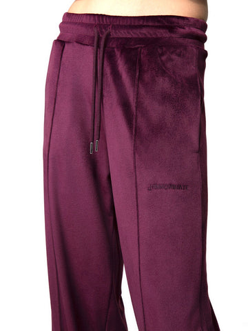 Hinnominate Pantalone Dritto In Ciniglia - Pantaloni Donna - Bordeaux
