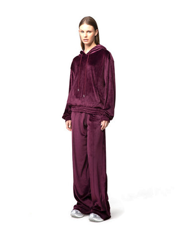 Hinnominate Pantalone Dritto In Ciniglia - Pantaloni Donna - Bordeaux