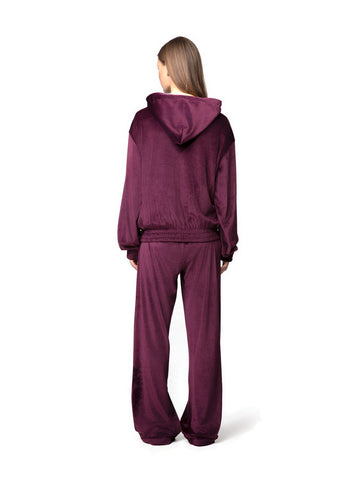 Hinnominate Pantalone Dritto In Ciniglia - Pantaloni Donna - Bordeaux