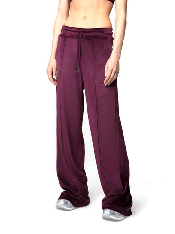 Hinnominate Pantalone Dritto In Ciniglia - Pantaloni Donna - Bordeaux