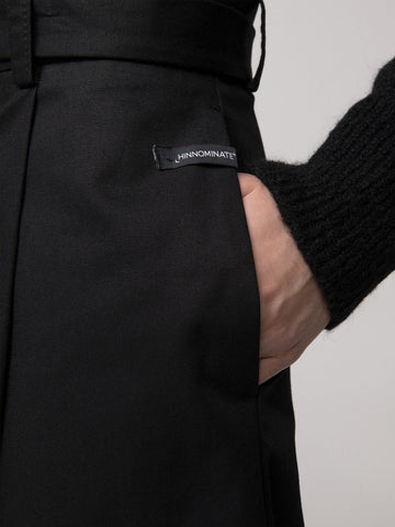 Hinnominate Pantalone Cotone Cinturino - Pantaloni Donna - Nero