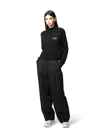 Hinnominate Pantalone Cotone Cinturino - Pantaloni Donna - Nero