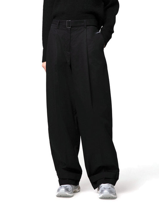 Hinnominate Pantalone Cotone Cinturino - Pantaloni Donna - Nero
