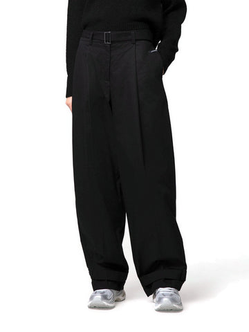 Hinnominate Pantalone Cotone Cinturino - Pantaloni Donna - Nero