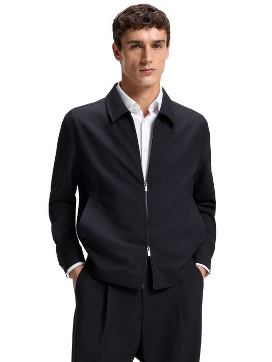 Hugo Boss P-Carper-Zip - Capospalla Uomo - Blu Scuro