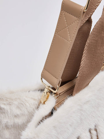 Liu-Jo L Tote Fake Fur - Borse Donna - Burro