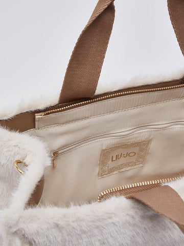Liu-Jo L Tote Fake Fur - Borse Donna - Burro
