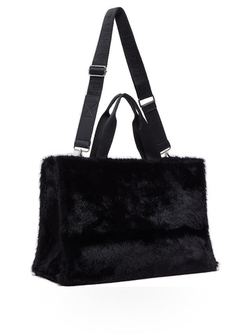 Liu-Jo L Tote Fake Fur - Borse Donna - Nero