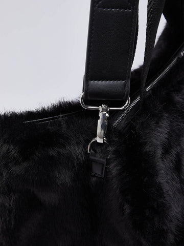 Liu-Jo L Tote Fake Fur - Borse Donna - Nero