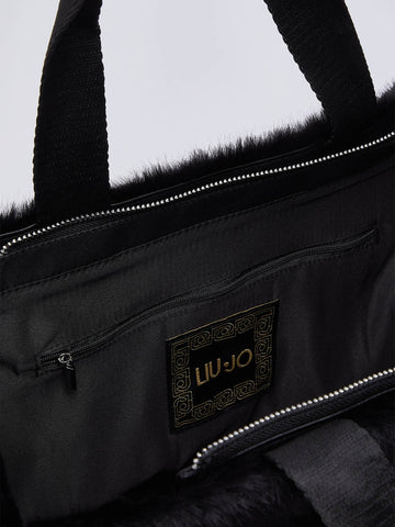 Liu-Jo L Tote Fake Fur - Borse Donna - Nero