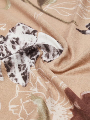 Liu-Jo Ecs Stola Flower Macula - Sciarpe e Foulard Donna - Naturale