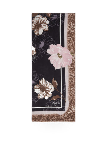 Liu-Jo Ecs Stola Flower Macula - Sciarpe e Foulard Donna - Cammello