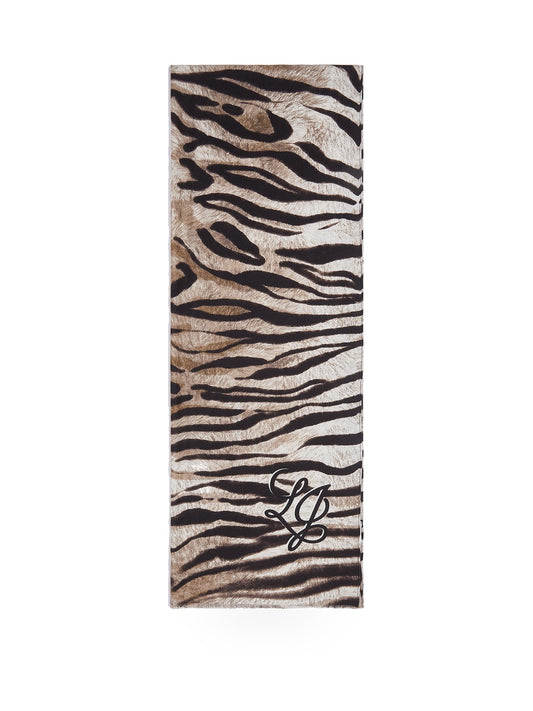 Liu-Jo Ecs Stola Fur Mix Animalier 70 - Sciarpe e Foulard Donna - Cammello