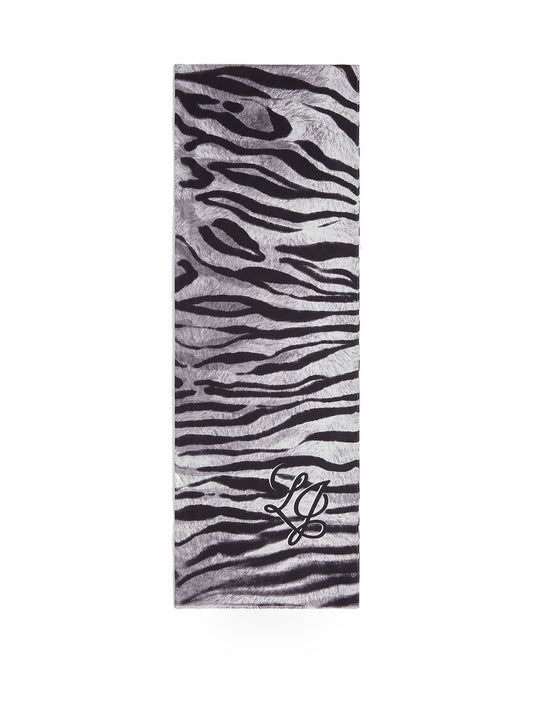 Liu-Jo Ecs Stola Fur Mix Animalier 70 - Sciarpe e Foulard Donna - Nero