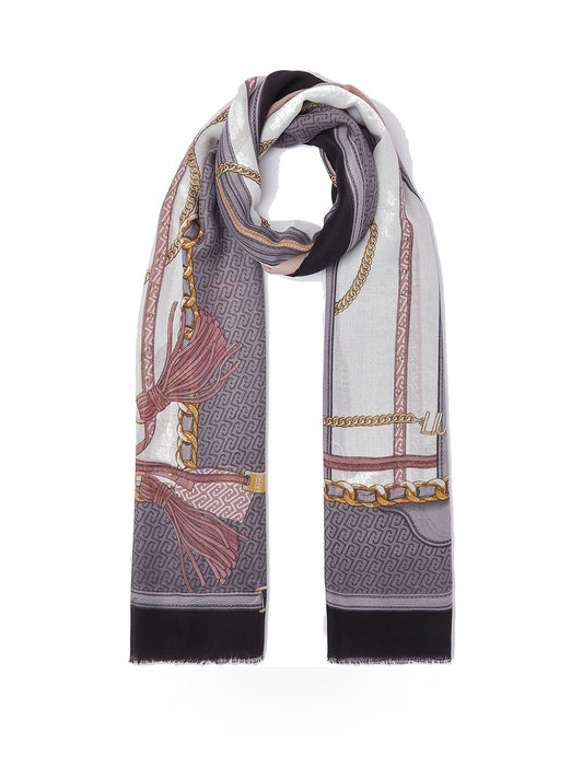 Liu-Jo Ecs Stola Metalware 90x180 - Sciarpe e Foulard Donna - Nero