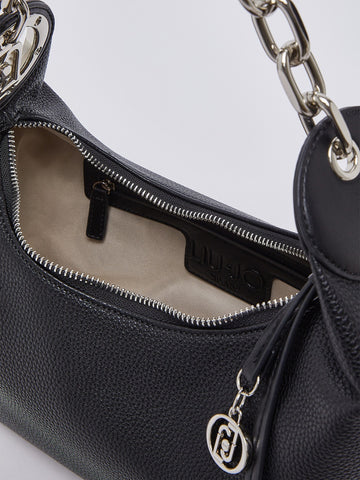 Liu-Jo Accesories Ecs S Hobo - Borse Donna - Nero/Steel