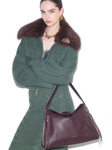 Liu-Jo L Hobo - Borse Donna - Red Aubergine