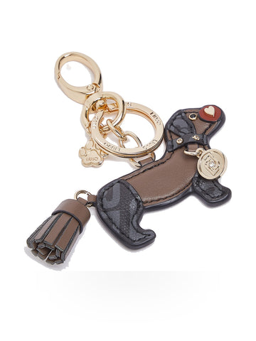 Liu-Jo Dog Key Ring - Portafogli e Portachiavi Donna - Dark Mocha