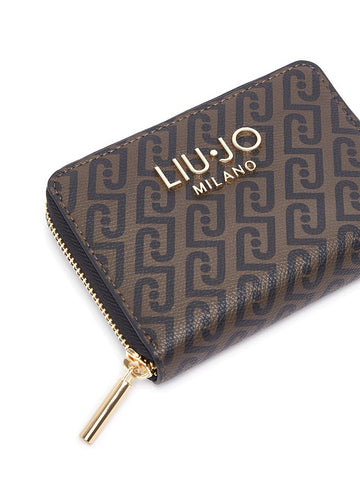 Liu-Jo M Zip Around - Portafogli e Portachiavi Donna - T.Moro/Nero