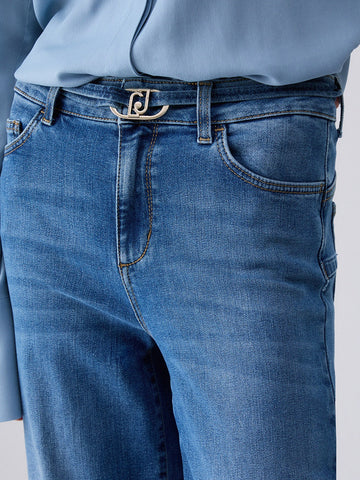Liu-Jo Denim B.up Good Cropped H.w. - Jeans Donna - Denim