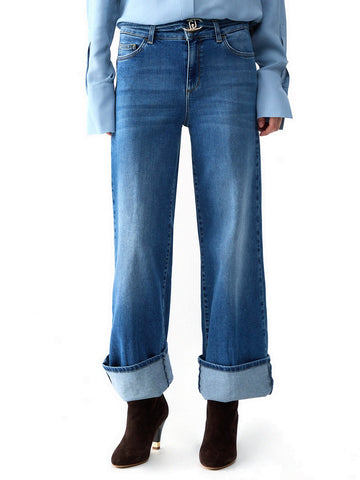 Liu-Jo Denim B.up Good Cropped H.w. - Jeans Donna - Denim