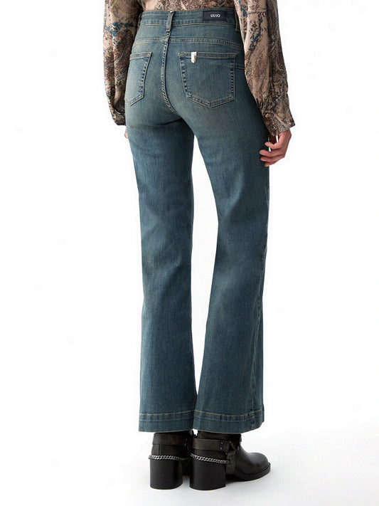 Liu-Jo Denim B.up Flare Button H.w. - Jeans Donna - Blu