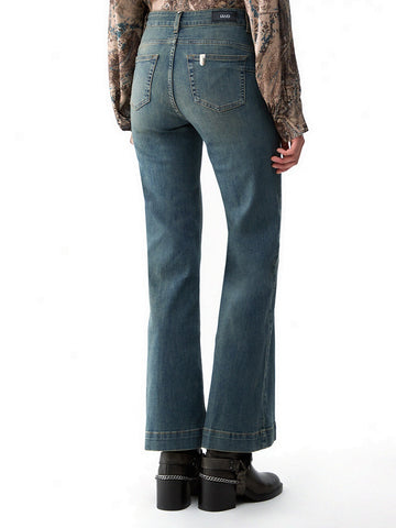 Liu-Jo Denim B.up Flare Button H.w. - Jeans Donna - Blu