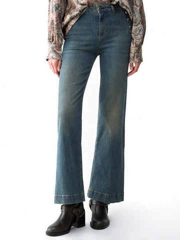 Liu-Jo Denim B.up Flare Button H.w. - Jeans Donna - Blu