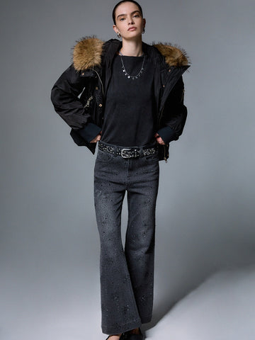 Liu-Jo Pant.flare Glam H.w. - Pantaloni Donna - Nero