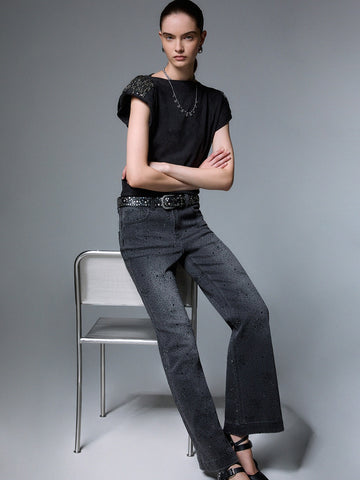 Liu-Jo Pant.flare Glam H.w. - Pantaloni Donna - Nero