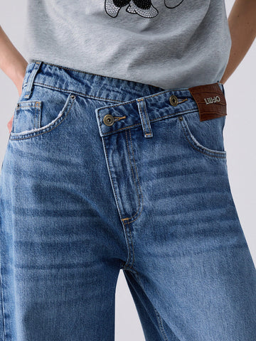 Liu-Jo Denim Pant.straight Awry Reg.w. - Jeans Donna - Denim