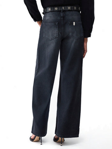 Liu-Jo Denim Pant.candy Belt H.w. - Jeans Donna - Nero