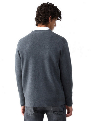Liu-Jo Man Maglia Aperta M/l - Maglieria Uomo - Ash Grey Mel.