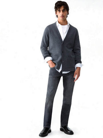 Liu-Jo Man Maglia Aperta M/l - Maglieria Uomo - Ash Grey Mel.