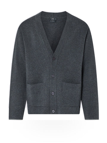 Liu-Jo Man Maglia Aperta M/l - Maglieria Uomo - Ash Grey Mel.