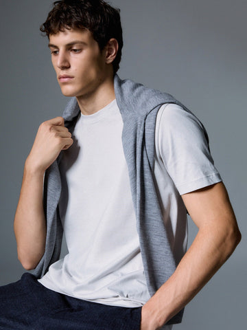 Liu-Jo Man T-shirt Mercertee - T-Shirt Uomo - Ghiaccio