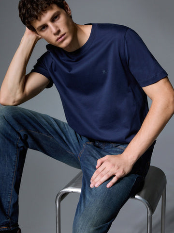 Liu-Jo Man T-shirt Mercertee - T-Shirt Uomo - Blu Navy