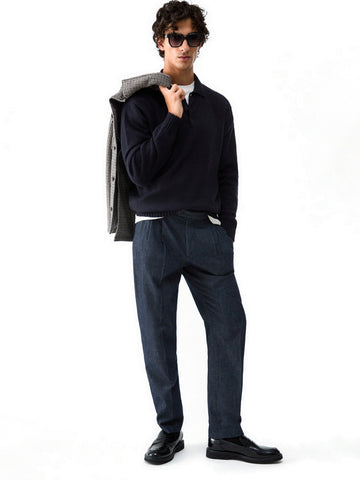 Liu-Jo Man Maglia Chiusa M/l - Maglieria Uomo - Blu Navy
