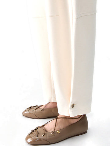 Liu-Jo White Pant Balloon - Pantaloni Donna - Panna