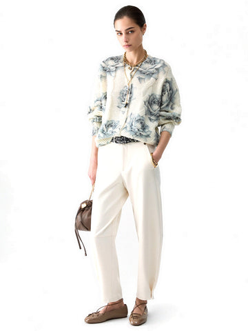 Liu-Jo White Pant Balloon - Pantaloni Donna - Panna