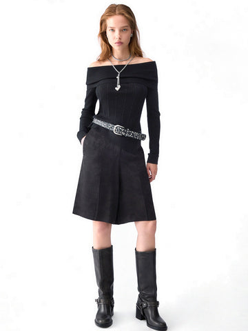 Liu-Jo White Maglia Chiusa Scollo Schiffer - Maglieria Donna - Nero