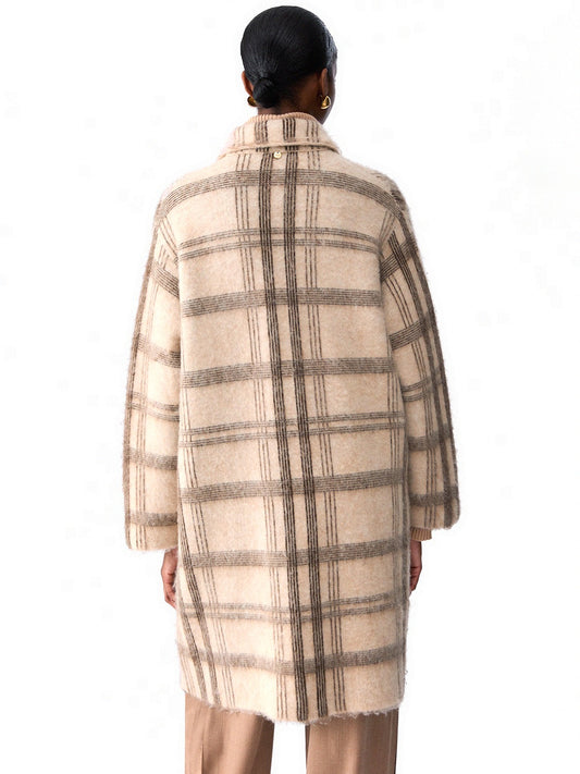 Liu-Jo White Cappotto Maglia Brushed - Capospalla Donna - Marrone