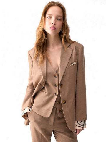Liu-Jo White Blazer - Capospalla Donna - Camel