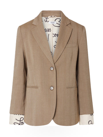 Liu-Jo White Blazer - Capospalla Donna - Camel