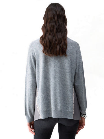 Liu-Jo White Maglia M/l Spicchi Lateral - Maglieria Donna - Grigio