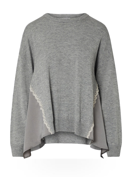 Liu-Jo White Maglia M/l Spicchi Lateral - Maglieria Donna - Grigio
